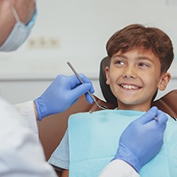 Child dealing with a dentist