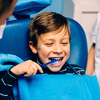 Child brushing their teeth