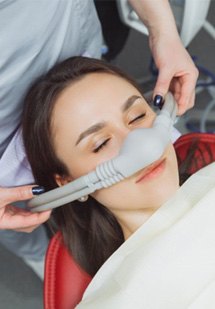 a patient undergoing sedation dentistry near Geneva