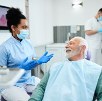 Man smiling at the dentist